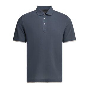 Brunello Cucinelli Faux Layering Buttoned Polo Shirt Tag Size S Men